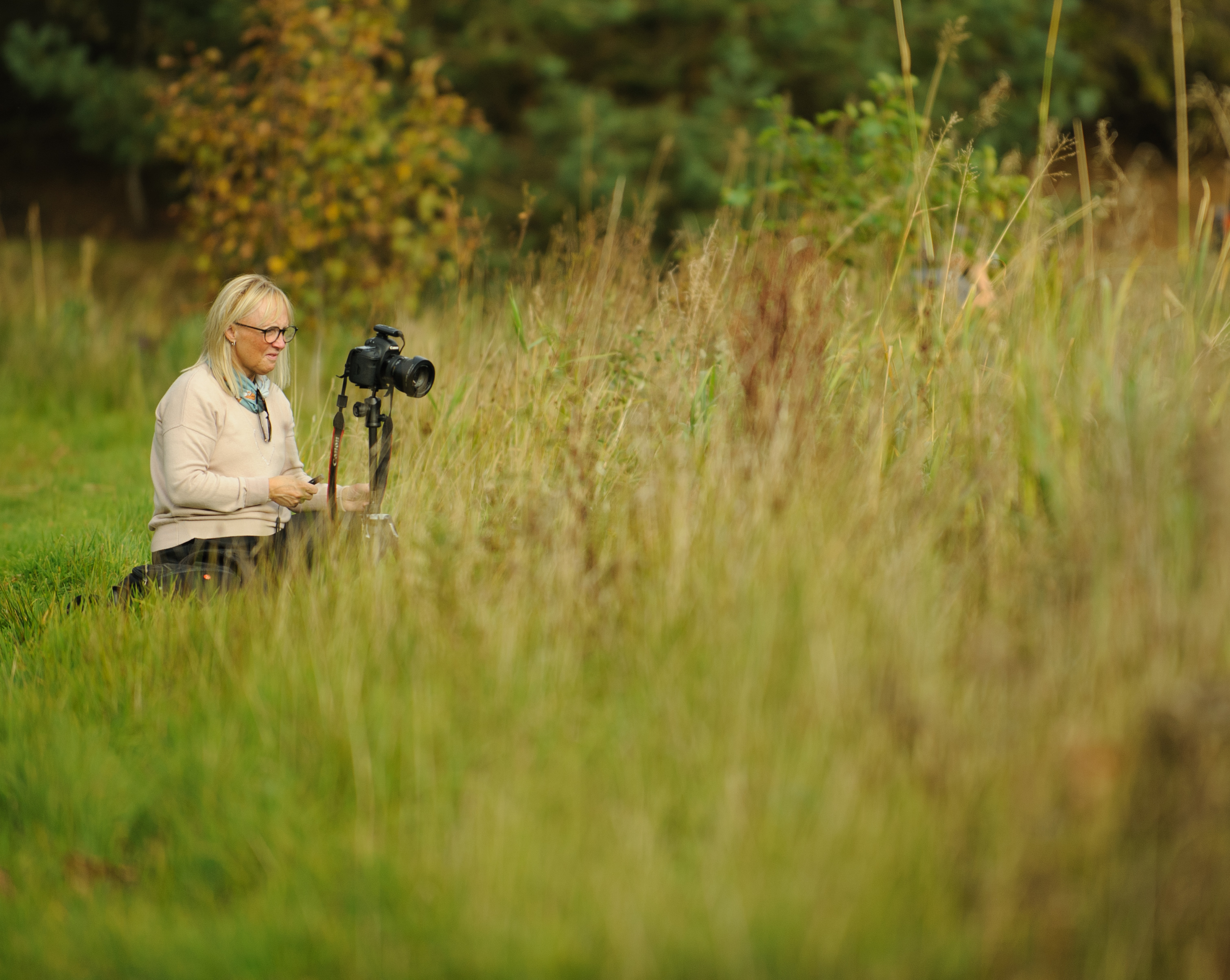 Wildlife photographer at Loch Insch